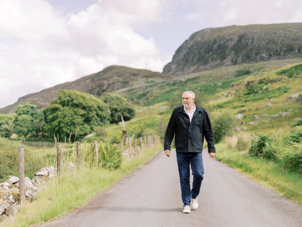Author Simon McCleave walking in the countryside