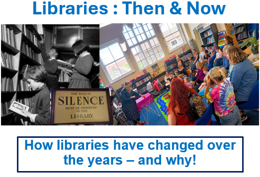picture of library in the 1950 and in 2026